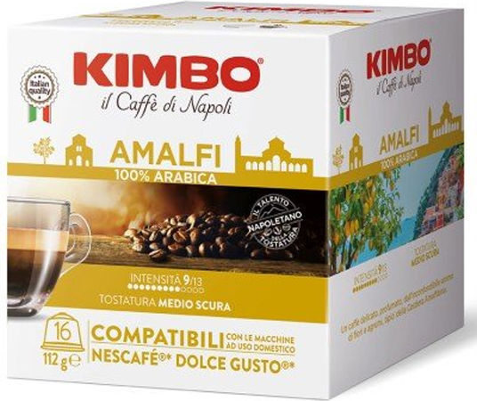 Kimbo Κάψουλες Espresso Amalfi Συμβατές με Μηχανή Dolce Gusto 16caps