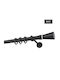 Zogometal Metallic Curtain Pole Double with Rail Φ25mm 240cm Gray