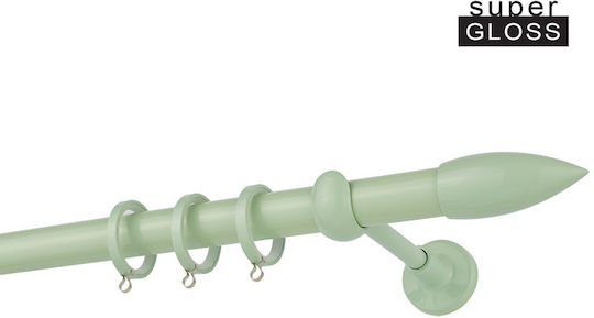 Zogometal Metalic Galerie pentru perdele CP0430 Simplu Φ25mm 160buc Verde