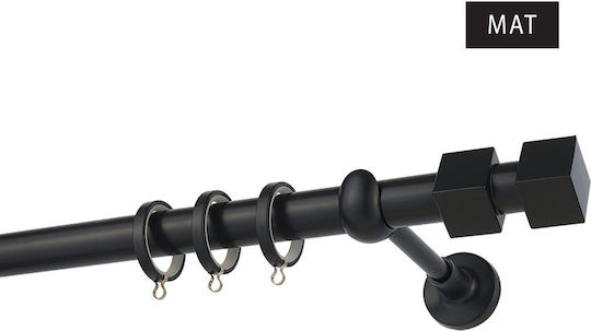 Zogometal Metallisch Vorhangstange CP4144 Einfach Φ25mm 200cm Gray