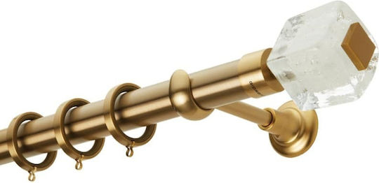 Zogometal Metallische Vorhangstange Einzeln Φ35mm 240cm Gold PR4059