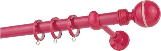 Bare pentru perdele Zogometal Metalic Culoare Fucsia Super Gloss Dublu de către Rail Diametru 25mm Lungime 300cm