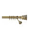 Import Hellas Extendable Metallic Curtain Pole No8 Single Diameter 25mm Length 140-250cm Oxide N8-7