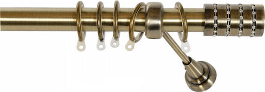 Import Hellas Metallic Curtain Pole Νo7 Single Φ25mm 120cm Oxyde