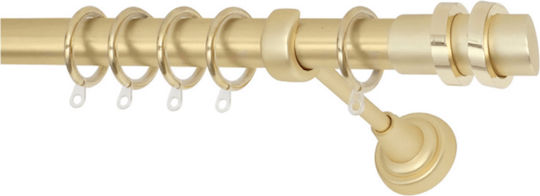 Import Hellas Metallisch Vorhangstange Νo4 Einfach Φ25mm 60cm Gold