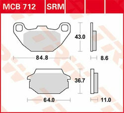 TRW Motorradbremsbeläge Für Kymco People TRW Motorradbremsbeläge Für Kymco People