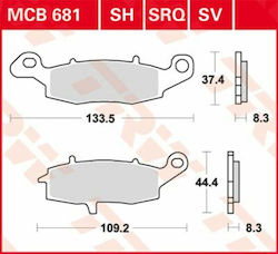 TRW Motorradbremsbeläge Für Kawasaki ZR-7 / VN 1500
