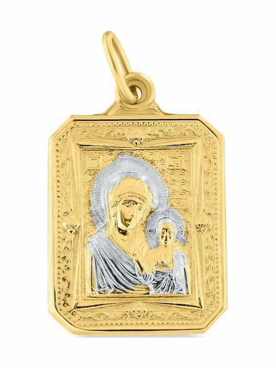 Eforo Pendant Kids Talisman with the Virgin Mary made of Gold 14K PA11400089