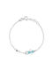 Eforo Kids Silver Chain Bracelet with Evil Eye for Boy