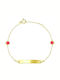 Eforo Kinderarmband ID aus Gold 9K mit Blume