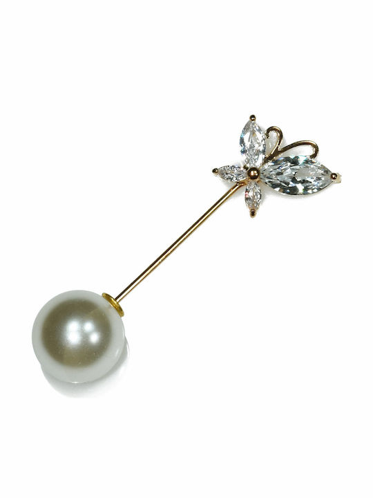 Bizoutaki Pin made of Brass Yellow