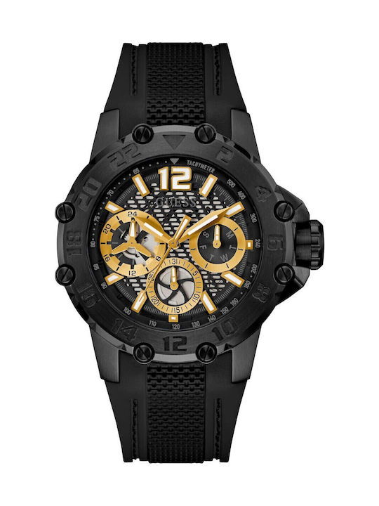 Guess Men's Watch 46mm Battery with Black Rubbe...