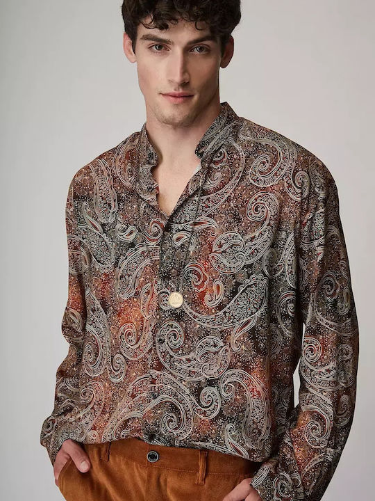 Long-sleeved Linen Shirt Beige