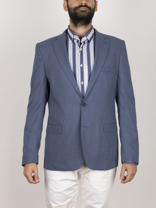 Monte Napoleone Men's Suit Jacket Slim Fit Blue