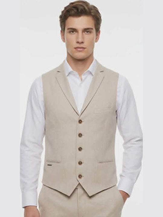 Stefan Fashion Men's Vest Beige