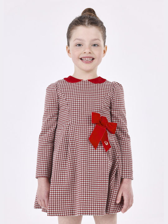 Mayoral Παιδικό Φόρεμα Μακρυμάνικο Κόκκινο