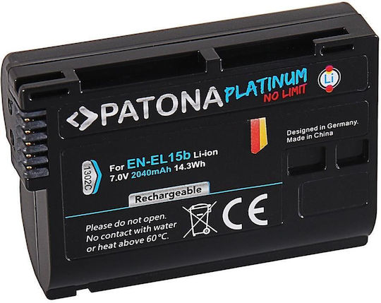 Patona Camera Battery D7000 D7100 D600 D610 D800 D800e D810 D850 Z7 V1 0409 Lithium Ion (Li-Ion)