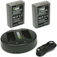 Wasabi Double Battery Charger Compatible with Olympus