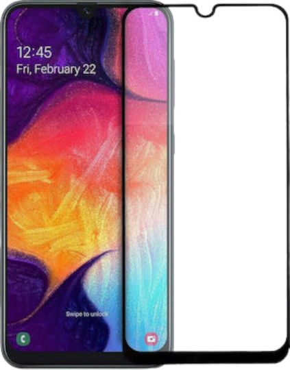 5D 0.33мм Пълно лепило Закалено стъкло за цялото лице Черен (Galaxy A70)