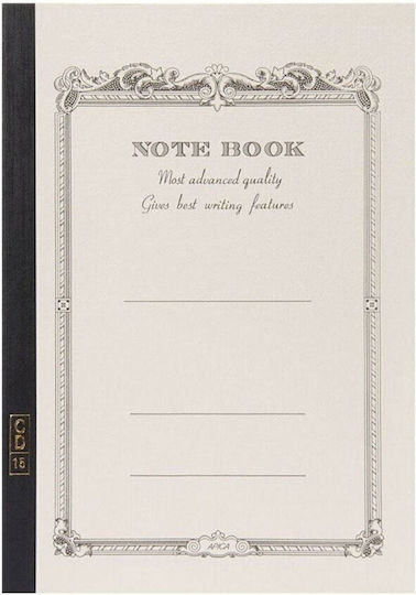Apica Notebook Carnet 34 Foi B5 Cu dungi cu Suport pentru Stilou Alb