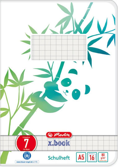 Herlitz Notebook 16 Sheets A5 with Blank Pages Green