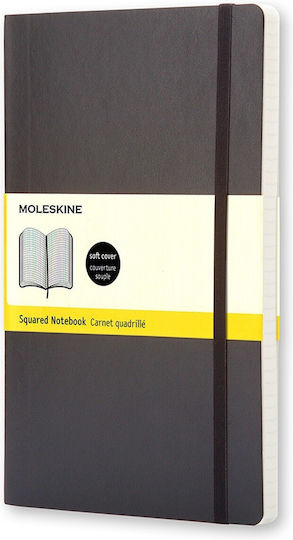 Moleskine Σημειωματάριο Ριγέ με Λάστιχο Μαύρο