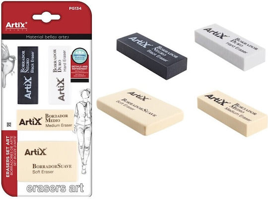 Artix Eraser Set for Charcoal Pencil 1pcs Black