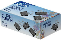 Forofis Cleme Metalice 25mm Negre 12buc