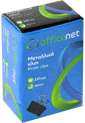 Officenet Κλιπς Μεταλλικά 15mm Μαύρα 10τμχ