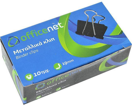 Officenet Κλιπς Μεταλλικά 19mm Μαύρα 10τμχ
