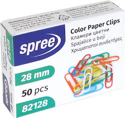 Spree Set of 50pcs Paper Clips 28mm 82128