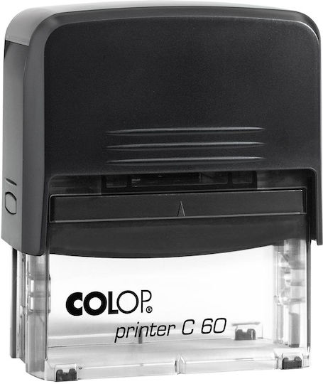 Colop C60 Σφραγίδα Αυτόματη "Κειμένου" σε Ελληνική Γλώσσα (με Στοιχεία) και Μαύρο Μελάνι
