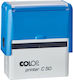 Colop Self-Inking Text Stamp in Greek Language with Blue Ink