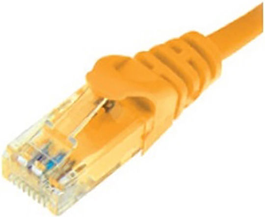 U/UTP Cat.5e (Gigabit) Καλώδιο Δικτύου Ethernet 1m Κίτρινο