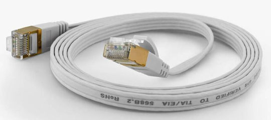 Wantec F/FTP Kat.6 Ethernet Netzwerkkabel 15m Weiß