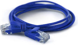 Wantec 7242 U/UTP Cat.6a Καλώδιο Ethernet 0.5m Μπλε