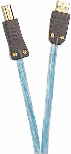Supra USB 2.0 Кабел USB-A мъжки - USB-B мъжки Син 2м 1001909033
