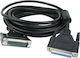 Plugger Καλώδιο RS232 25-pin male σε RS232 25-pin female 15m (PLG00067)