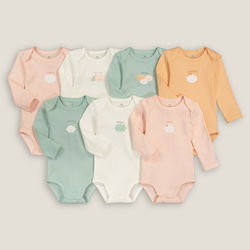 La Redoute Set de bodys pentru bebeluși Cu mâneci lungi Colorate