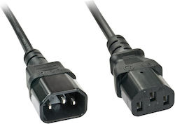 Lindy IEC C14 - IEC C13 Cable 2m Μαύρο 30331