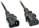 Lindy IEC C14 - IEC C13 Cable 2m Μαύρο 30331
