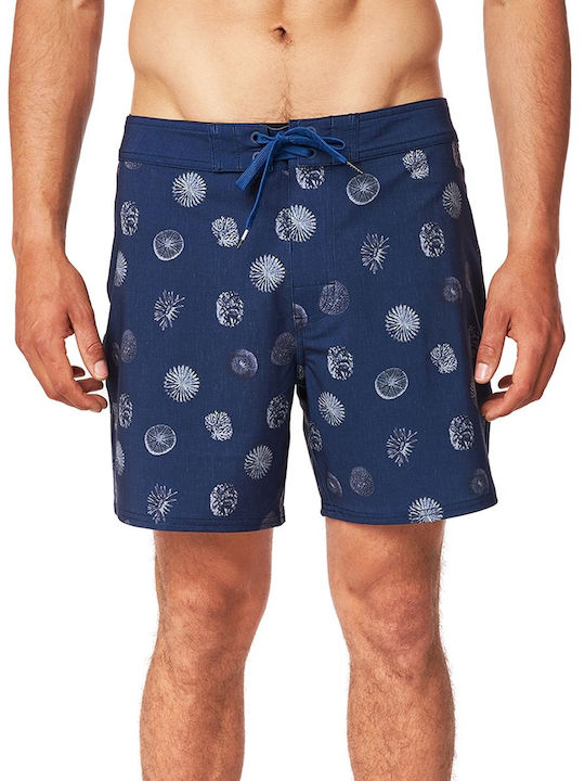 MIRAGE RETRO Ανδρικό Μαγιό Σορτς Navy Μπλε με Σχέδια
