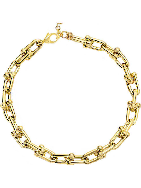 Theodora's Jewellery Brățară De Glezna Placată Cu Aur Din Oțel