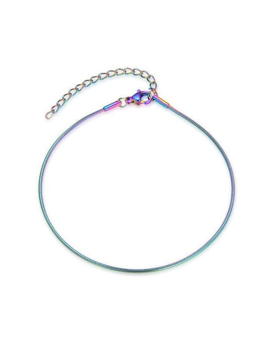 Rainbow Bracelet Anklet Chain made of Steel