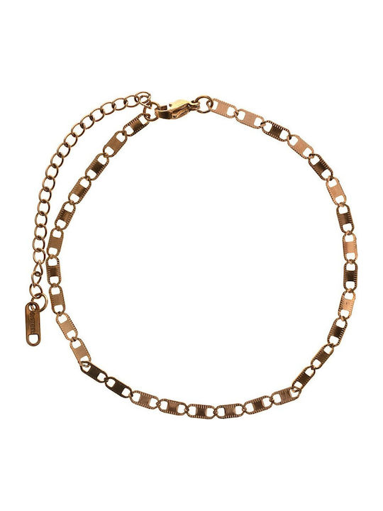 FantazyStores Women's Bracelet Anklet Chain made of Steel Gold Plated
