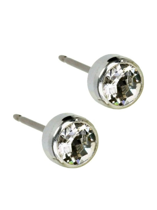 Blomdahl Earrings Titanium with Stones 5mm