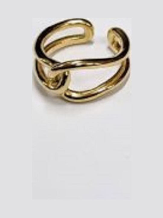Kostibas Fashion Damen Ring aus Stahl Vergoldet
