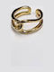 Kostibas Fashion Damen Ring aus Stahl Vergoldet