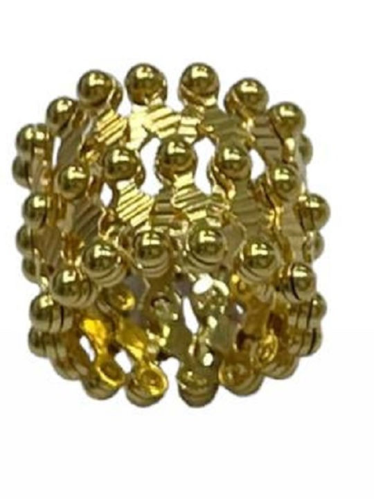 Kostibas Fashion Damen Stahl Vergoldetes Ring