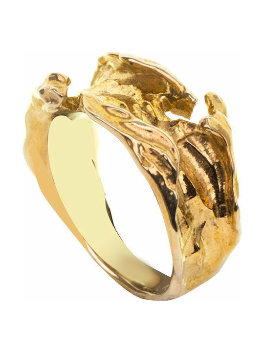 Paraxenies Women's Gold Plated Silver Ring